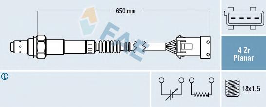 77233 FAE sonda lambda sensor de oxigeno para catalizador