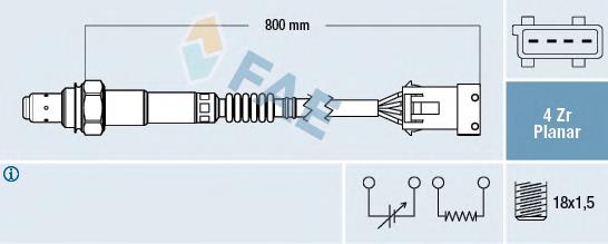 77234 FAE sonda lambda sensor de oxigeno para catalizador