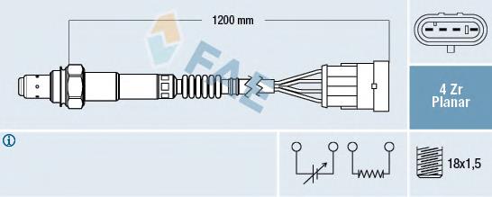 77226 FAE sonda lambda sensor de oxigeno para catalizador