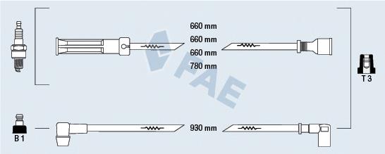 85460 FAE juego de cables de encendido