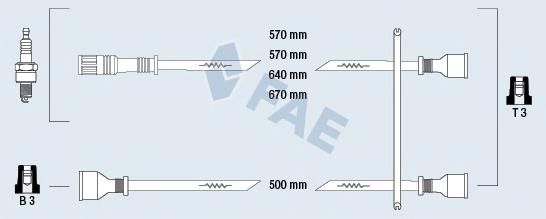 83010 FAE juego de cables de encendido