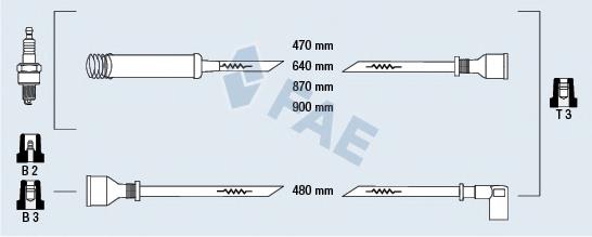 83550 FAE juego de cables de encendido