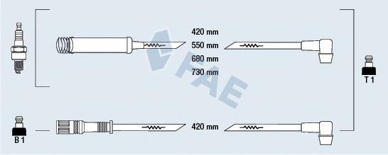 83560 FAE juego de cables de encendido