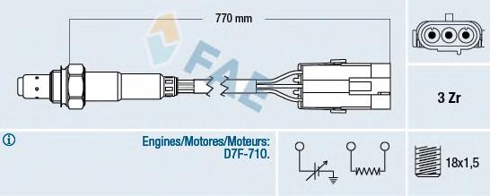 77115 FAE sonda lambda sensor de oxigeno para catalizador