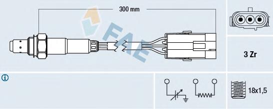 77113 FAE sonda lambda sensor de oxigeno para catalizador