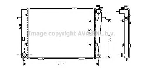 HY2126 AVA radiador refrigeración del motor