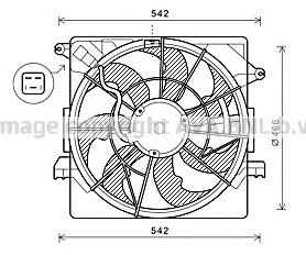  Ventilador (rodete +motor) aire acondicionado con electromotor completo para Hyundai I40 VF