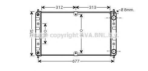  Radiador refrigeración del motor para ВАЗ NIVA 2123