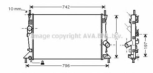 FDA2369 AVA radiador refrigeración del motor