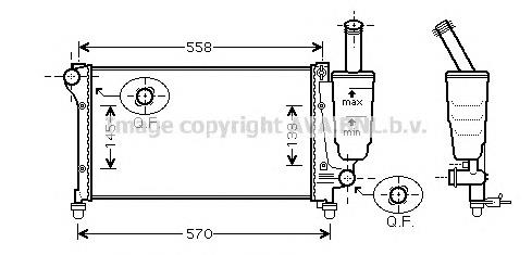 51729379 Fiat/Alfa/Lancia radiador refrigeración del motor