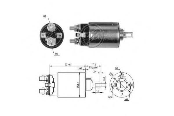 M2T24181 Mitsubishi motor de arranque