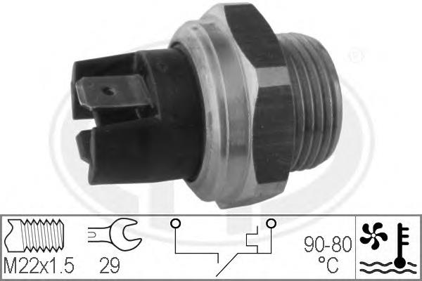 330165 ERA sensor, temperatura del refrigerante (encendido el ventilador del radiador)