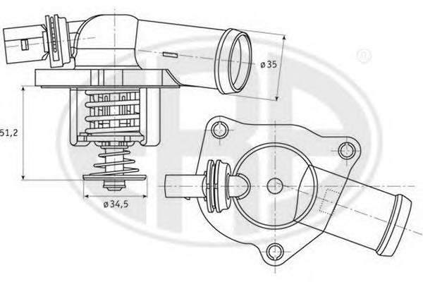 350321 ERA termostato, refrigerante