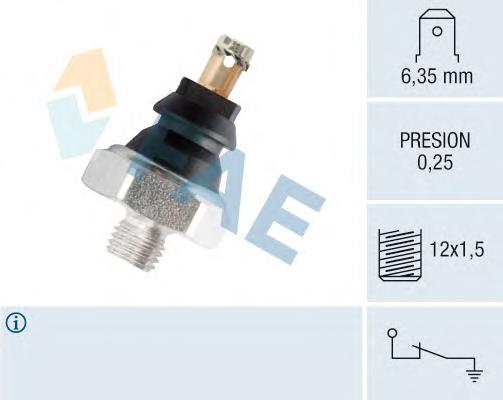  Indicador, presión del aceite para Seat 600 