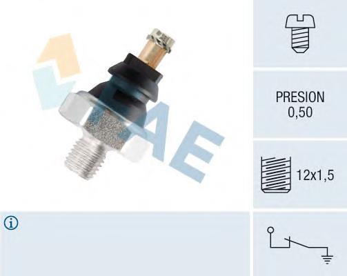 10200 FAE indicador, presión del aceite