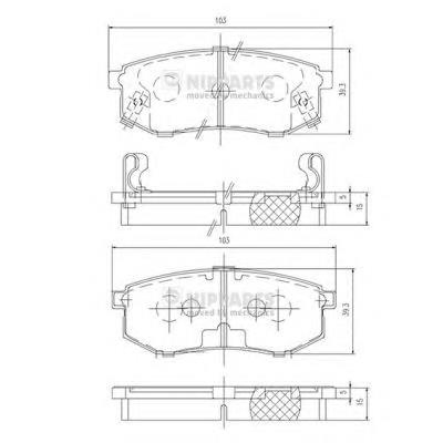 J3610302 Nipparts pastillas de freno traseras