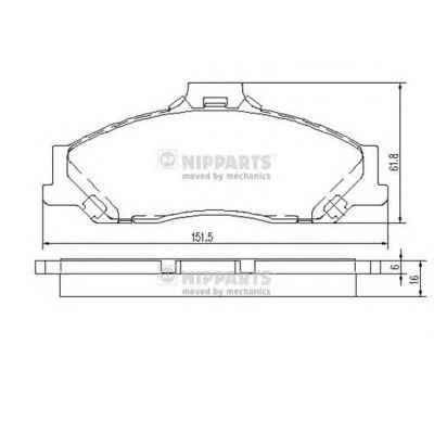 J3603053 Nipparts pastillas de freno delanteras