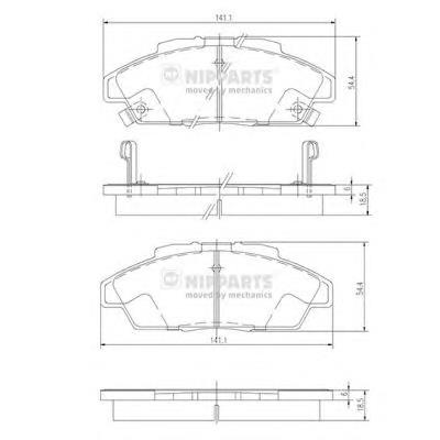 J3604052 Nipparts pastillas de freno delanteras