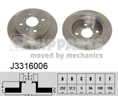  Disco de freno trasero para Daihatsu Move G3