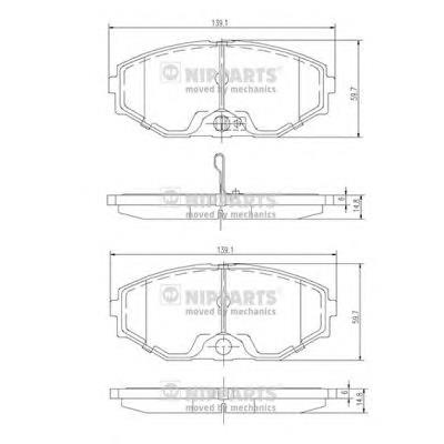 J3601074 Nipparts pastillas de freno delanteras