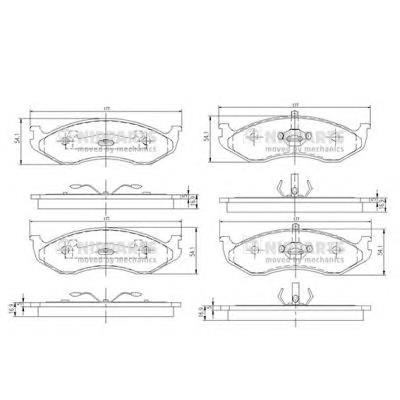 J3600307 Nipparts pastillas de freno delanteras