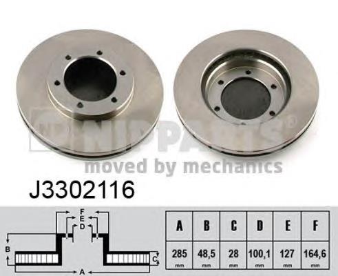 J3302116 Nipparts freno de disco delantero