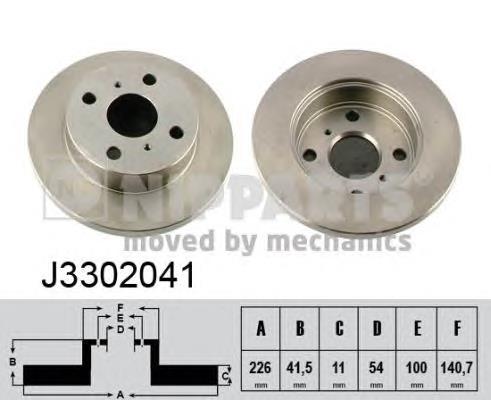 J3302041 Nipparts freno de disco delantero