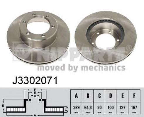 J3302071 Nipparts freno de disco delantero