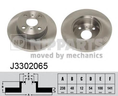 J3302065 Nipparts freno de disco delantero