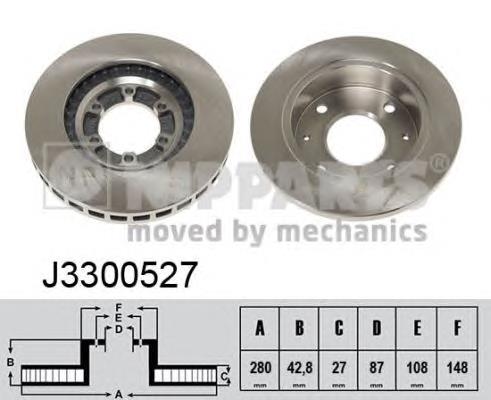 J3300527 Nipparts freno de disco delantero