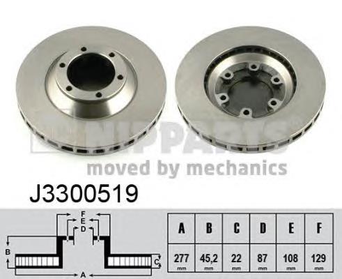 J3300519 Nipparts freno de disco delantero