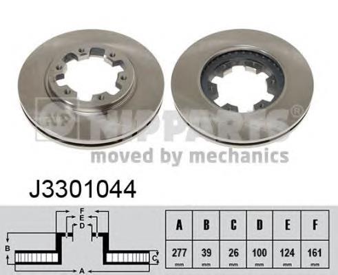 J3301044 Nipparts freno de disco delantero