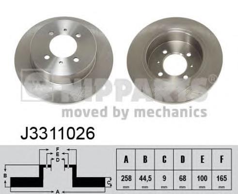 J3311026 Nipparts disco de freno trasero