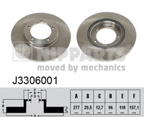 J3306001 Nipparts freno de disco delantero