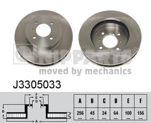 J3305033 Nipparts freno de disco delantero