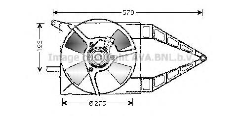 OL7503 AVA ventilador (rodete +motor refrigeración del motor con electromotor completo)