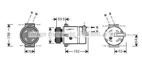 OLAK279 AVA compresor de aire acondicionado