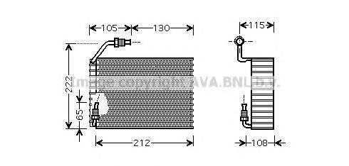 PEV119 AVA evaporador, aire acondicionado