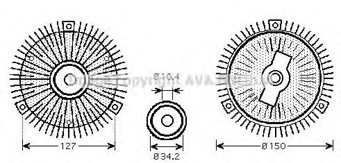 MSC415 AVA embrague, ventilador del radiador