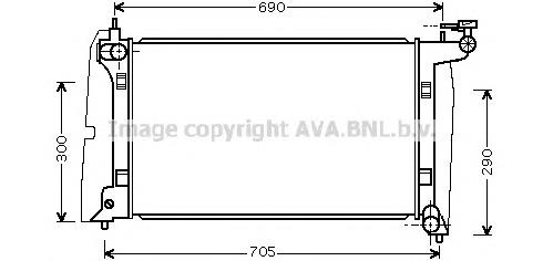 TO2302 AVA radiador refrigeración del motor