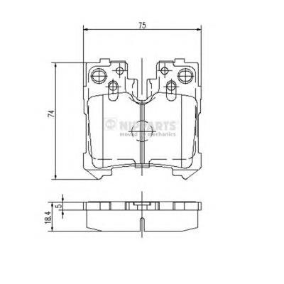 N3612037 Nipparts pastillas de freno traseras