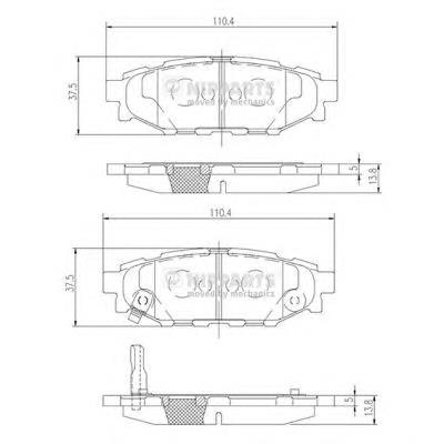 N3617004 Nipparts pastillas de freno traseras