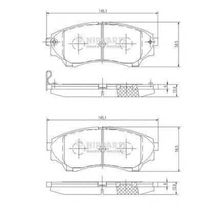 N3603069 Nipparts pastillas de freno delanteras