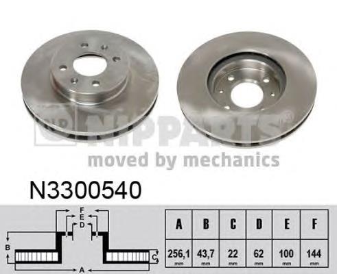 N3300540 Nipparts freno de disco delantero