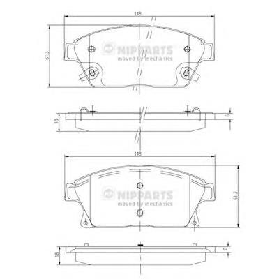 N3600915 Nipparts pastillas de freno delanteras