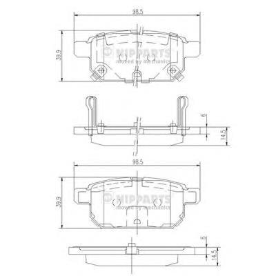 N3618002 Nipparts pastillas de freno traseras