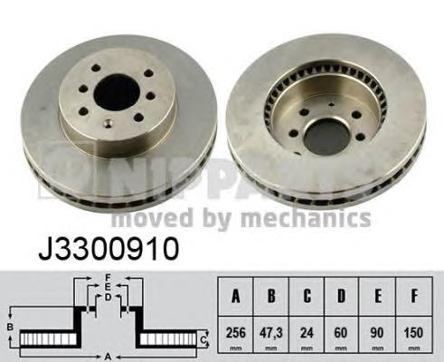 J3300910 Nipparts freno de disco delantero