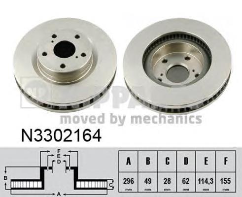 N3302164 Nipparts freno de disco delantero