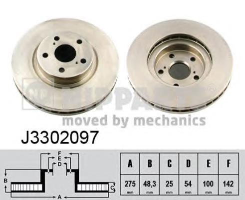 J3302097 Nipparts freno de disco delantero