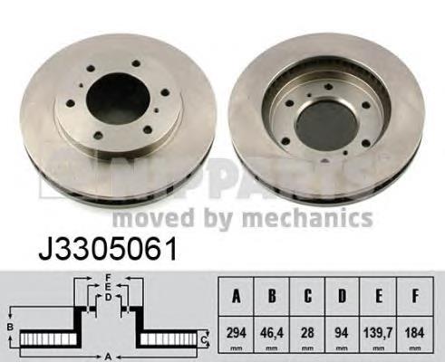 J3305061 Nipparts freno de disco delantero